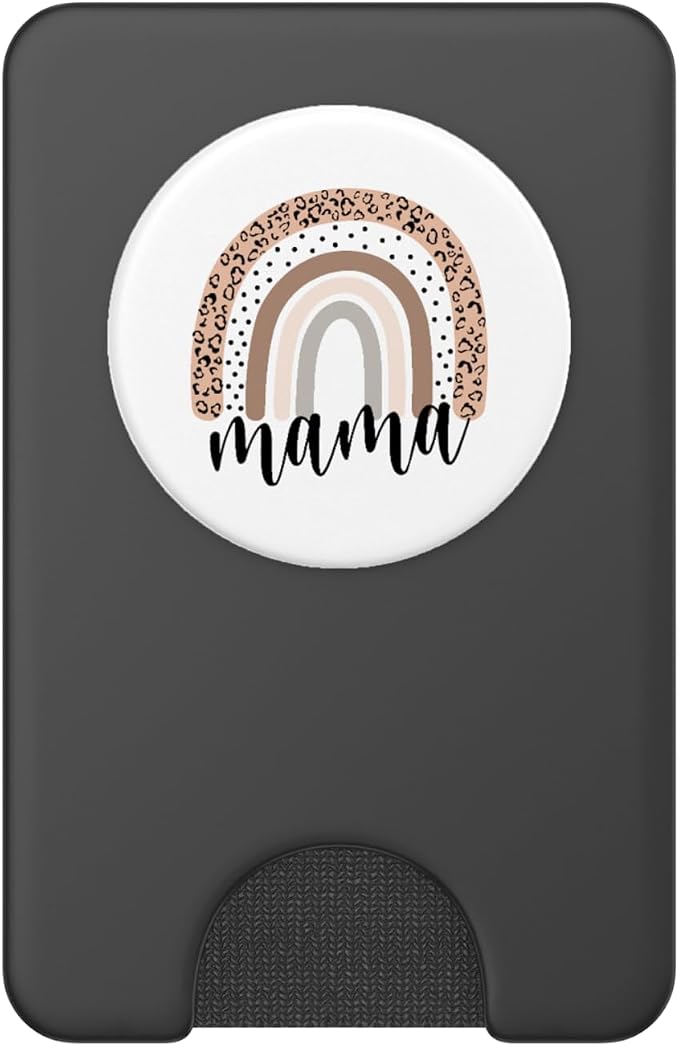 Mama Leopard Rainbow Cheetah Print Mommy Mothers Day PopSockets Adhesive PopGrip