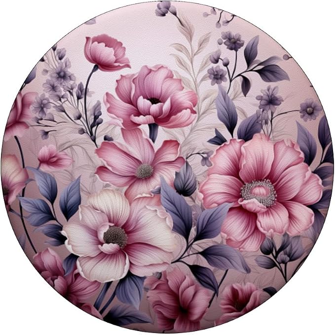 Vintage Pink Wildflower Flower Lover Tropical Garden PopSockets PopGrip for MagSafe