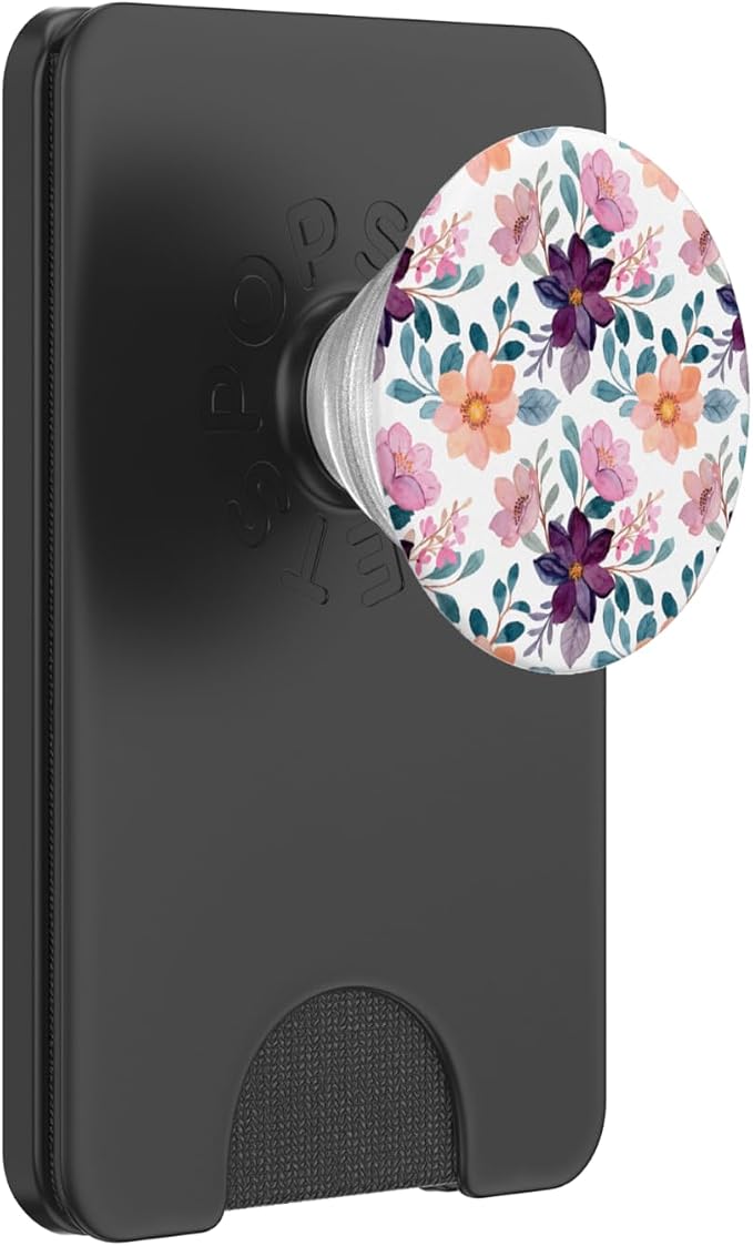 Colorful Watercolor Floral Flower Design PopSockets PopGrip: Swappable Grip for Phones &amp Tablets