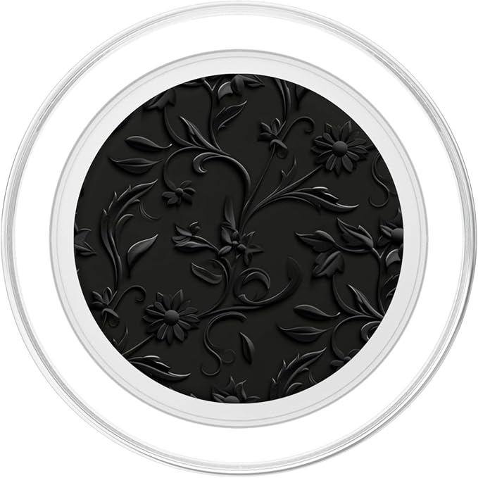 Floral Black PopSockets Standard PopGrip