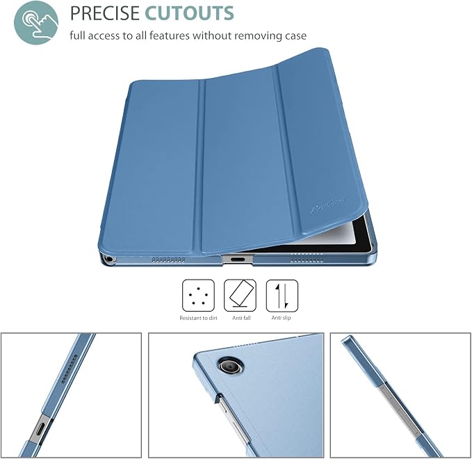 ProCase Smart Case for Galaxy Tab A8 10.5 Slim Stand Hard Back Shell Protective Smart Cover Case for Galaxy Tab A8 10.5 Inch 2022 SM-X200 X205 X207 -Black