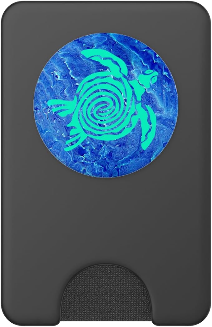 Sea Turtle Phone GripTeal Turtle Phone Pop Out Blue Turtle PopSockets Adhesive PopGrip