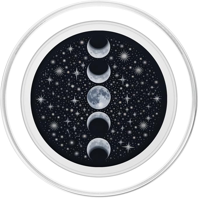 Moon Phase Crescent Moon Galaxy Astronomy Stargazer PopSockets Adhesive PopGrip
