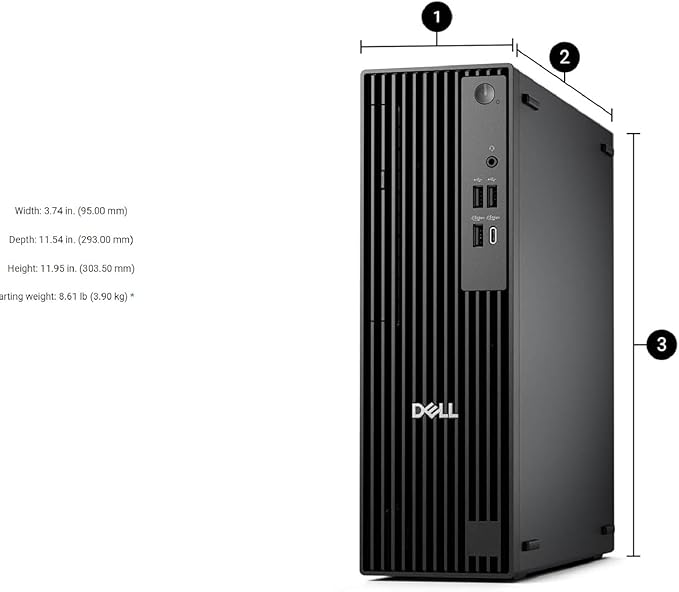 Dell Pro Slim QCS1250 Business Desktop, New OptiPlex Version, Intel Core i7-14700(20 Core, 28 Threads), 16GB DDR5 RAM, 1TB PCIe SSD, Ultra-Quiet Design, Dual 4K Monitor Support, USB-C, Windows 11