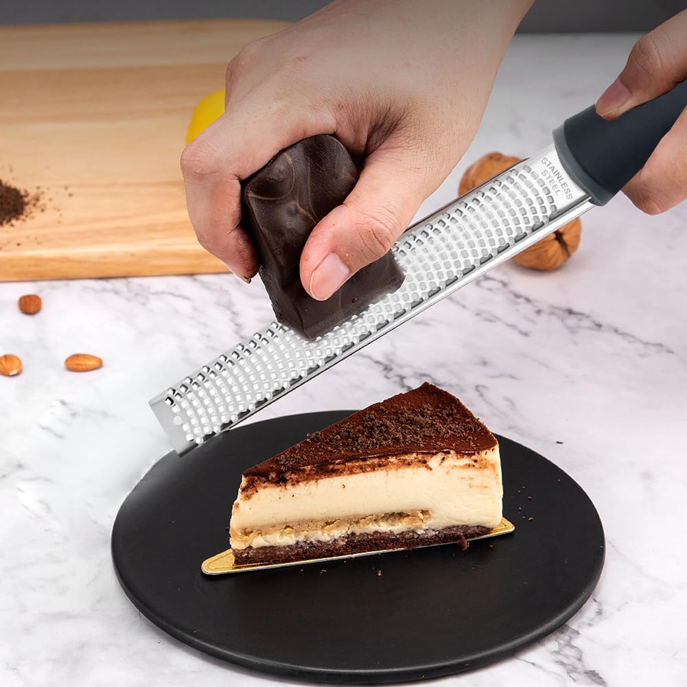 Restynic Lemon Zester Grater, Stainless Steel Fine Grater with Cover
