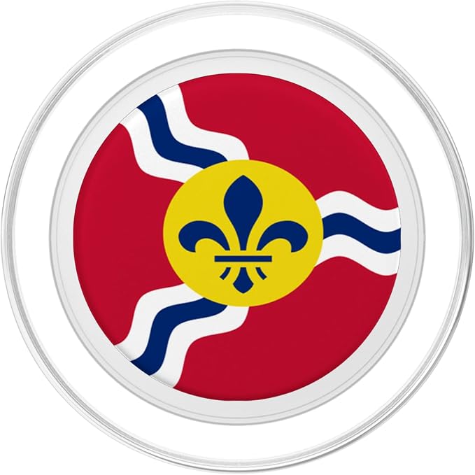 St. Louis Fleur De Lis City Flag PopSockets Adhesive PopGrip