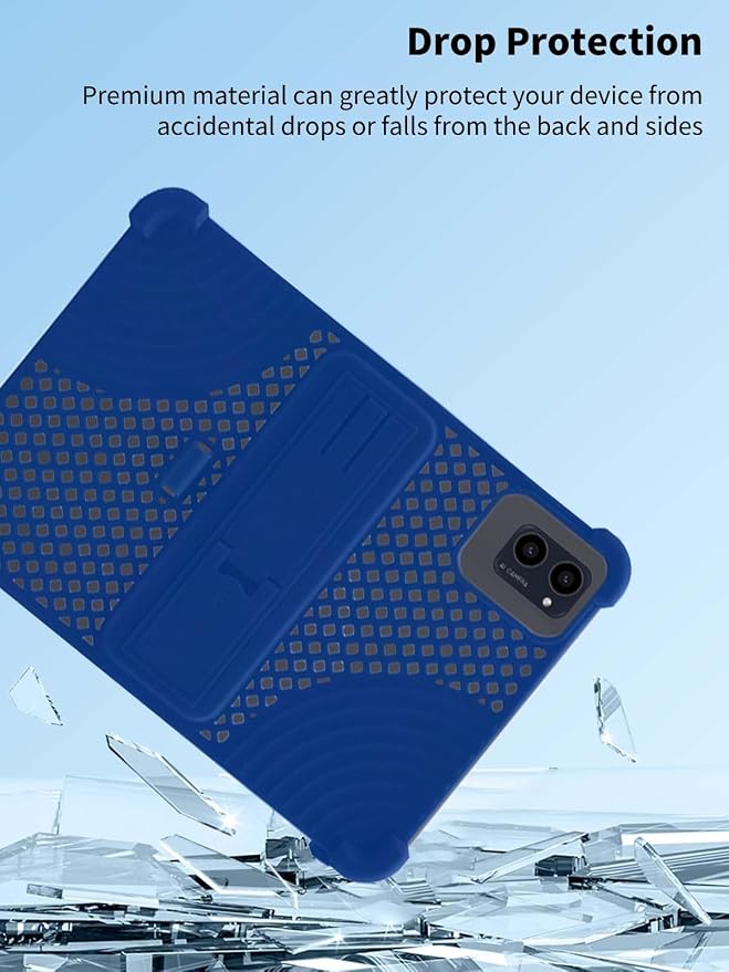Case for CFVOCUY TS-EM101A Tablet 10.1inchNOUKAJU Tablet Protection Case(with Pen)Adjustable BracketSoft SiliconeSilicone Protection Cover for CFVOCUY EM101A(Blue)