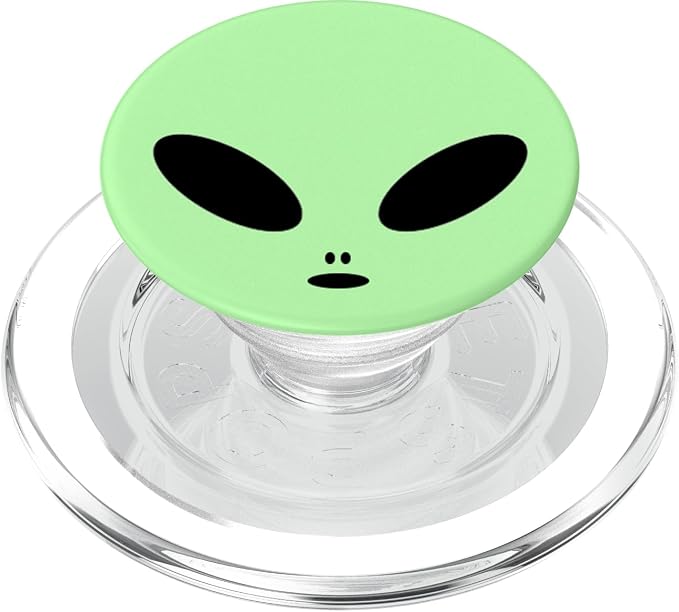 Hipster Alien Head - Cute Trendy Stay Weird UFO Mint Green PopSockets Adhesive PopGrip