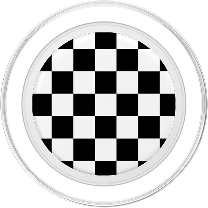 Checkered Black and White Checkerboard Pattern Style PopSockets PopGrip: Swappable Grip for Phones &amp Tablets PopSockets Adhesive PopGrip