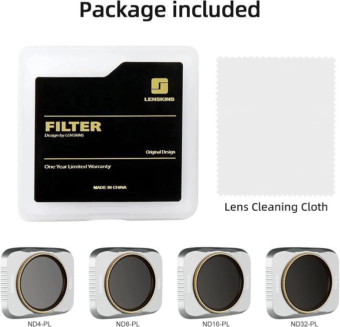 4-Pack ND/CPL Filters Set for DJI Air 2S Drone, ND32/CPL Filters Compatible