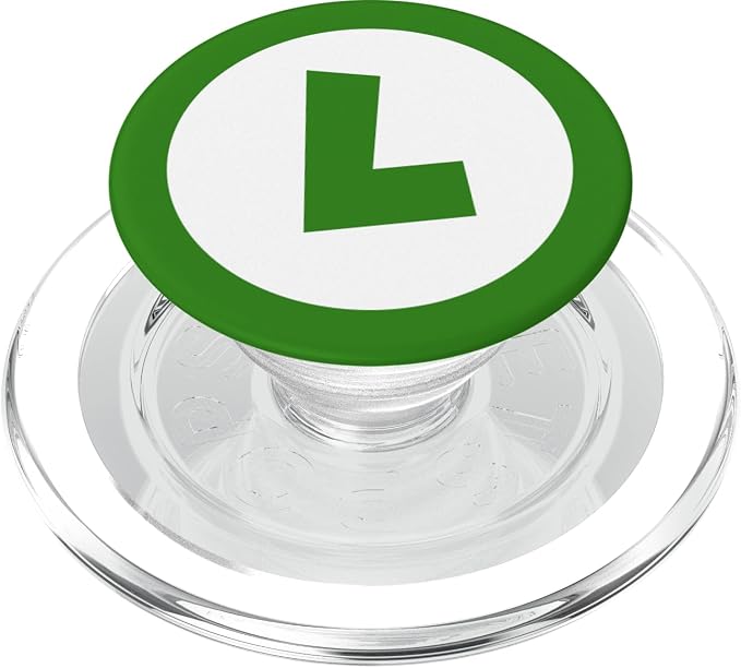 Super Green Letter L Video Game Icon Logo PopSockets PopGrip: Swappable Grip for Phones &amp Tablets PopSockets Adhesive PopGrip