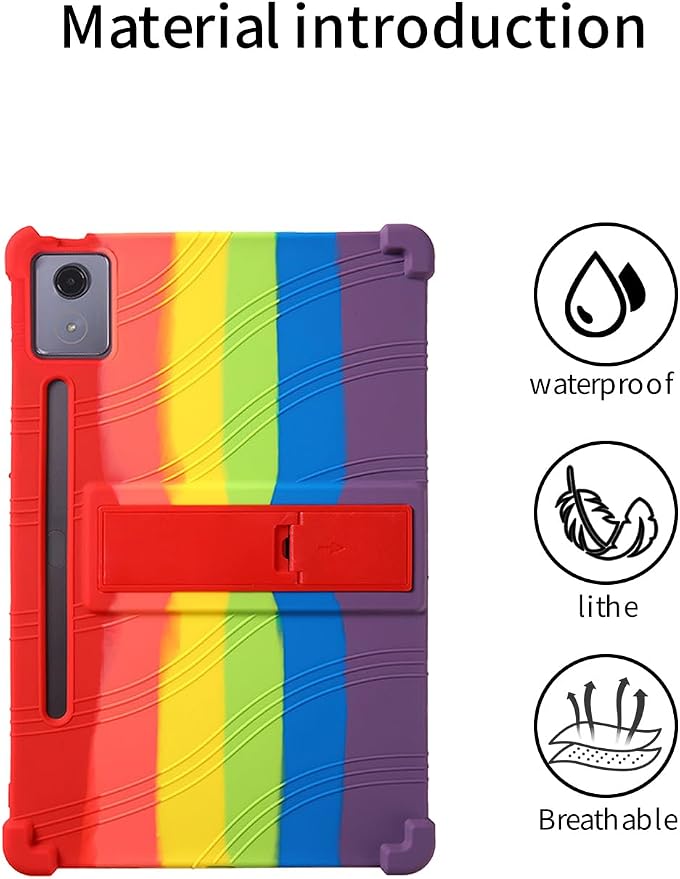 for Lenovo Idea Tab Pro 12.7 inch Tablet CaseBOVUGAC Soft Silicone Adjustable Stand Shockproof Kids Friendly for Lenovo Idea Tab Pro Tablet(Black)