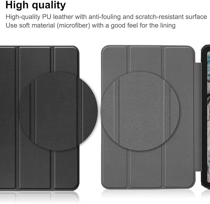 Kepuch Custer Case for TCL Tab 10s 10.1Ultra-Thin PU-Leather Hard Shell Cover for TCL Tab 10s 10.1 - Black