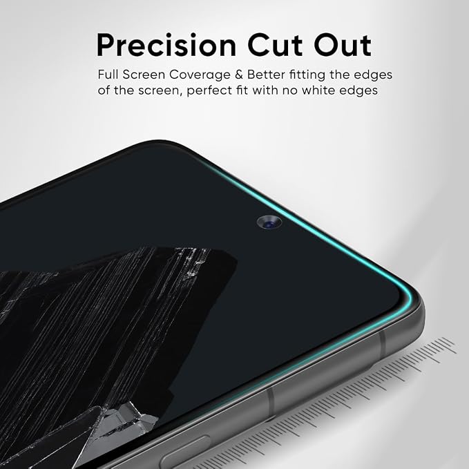 FLOLAB NanoArmour 3 for Google Pixel 8 Pro Screen Protector - 2 Pack Ultra Clear 3D Tempered Glass Edge-to-Edge Coverage Anti-Static Durable Smooth Installation Dust-Free