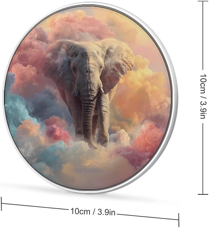 Elephant in The Clouds Wireless Charger Portable Charging Pad | LightweightAll Smartphone