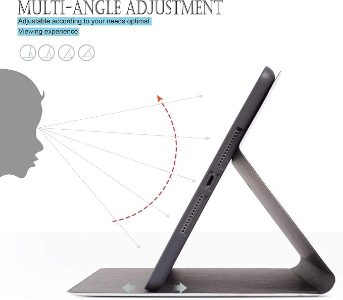 Compatible for iPad 9th 8th 7th Generation Case 10.2 inchAdjustable Stand with Auto Wake/Sleep Protect CaseMoon and Sun