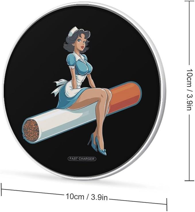 Pinups Lady Cigar Wireless Charger Portable Charging Pad | LightweightAll Smartphone