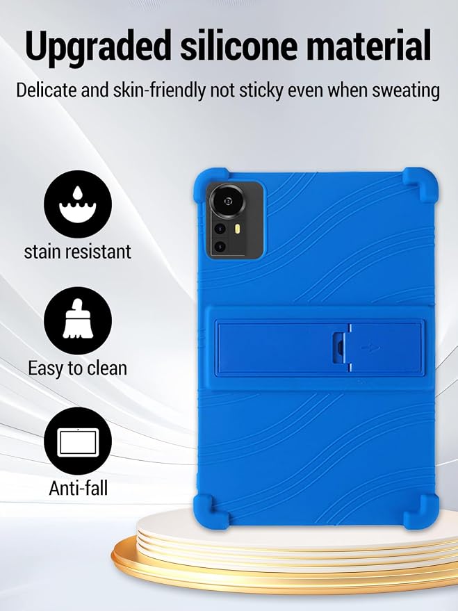 for Bnegynng CP31M 10 inch Tablet Protective case Shockproof Lightweight Silicone Protective Cover with Stand Child-Friendly Protection Easy to Clean DesignBlack