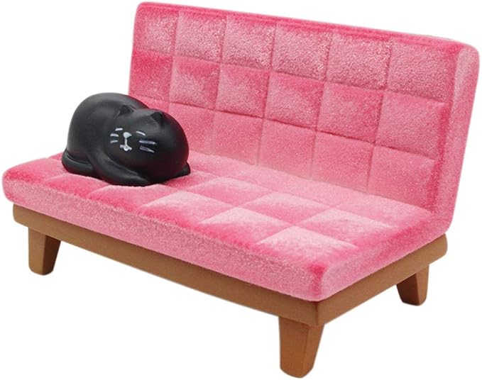 BOLLEY JOSS Desk Cell Phone Holder Stand Pink Sofa with Cute Cat Kitty for Office Free You Hands Home Ornament