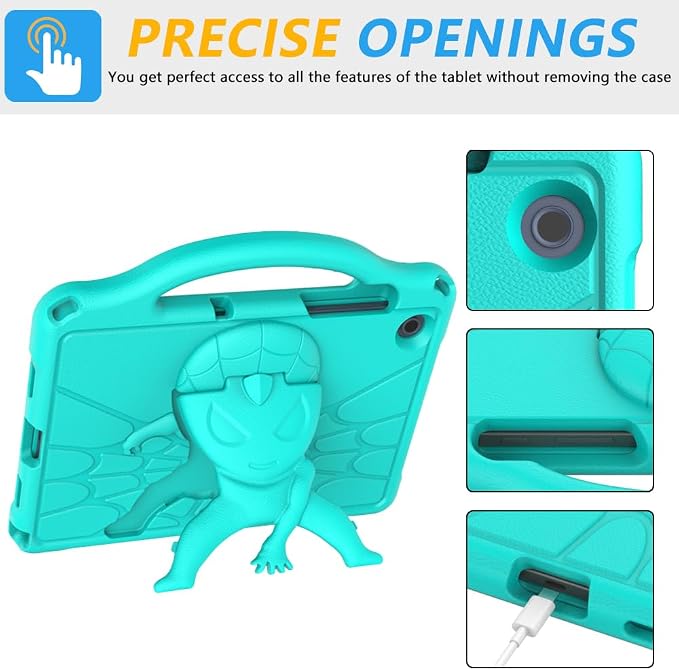 Kids Case for Samsung Galaxy Tab A11 Plus 2026 /A9 Plus 2023 11 inch Tablet | Sanyetral Galaxy Tab A11+/A9+ Case with Screen Protector Shockproof Handle Stand Protective Cover with Shoulder Strap -Bl