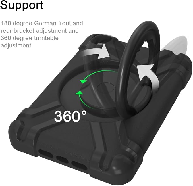 AKABEILA Compatible with Amazon Fire HD 8 2020/2022 Tablet Case，Rugged Kids Case with Stand Lightweight Shockproof Kids Friendly Tablet Cover Black