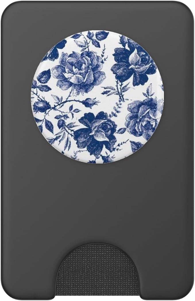 BLUE &amp WHITE ROSE PopSockets Adhesive PopGrip