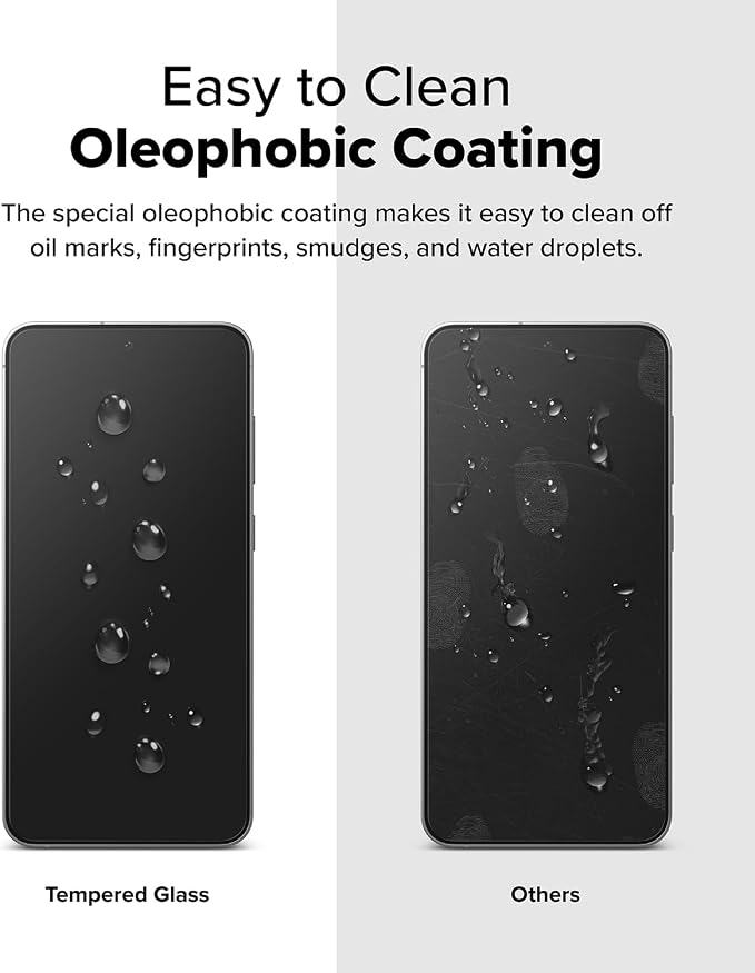 Ringke for Samsung Galaxy A35 5G Screen Protector [Easy Slide 2 Pack] | Easy Installation with Alignment Tool Case Friendly Premium 9H Hardness Tempered Glass