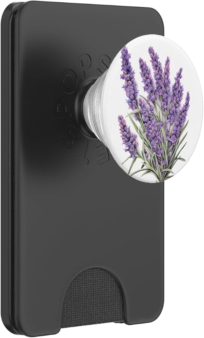 A Lavender Bouquet in Purple Watercolors A Flowery Lavender PopSockets PopGrip for MagSafe