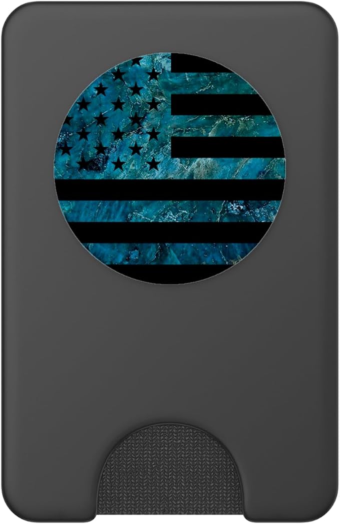 Black American Flag Blue PopSockets Adhesive PopGrip