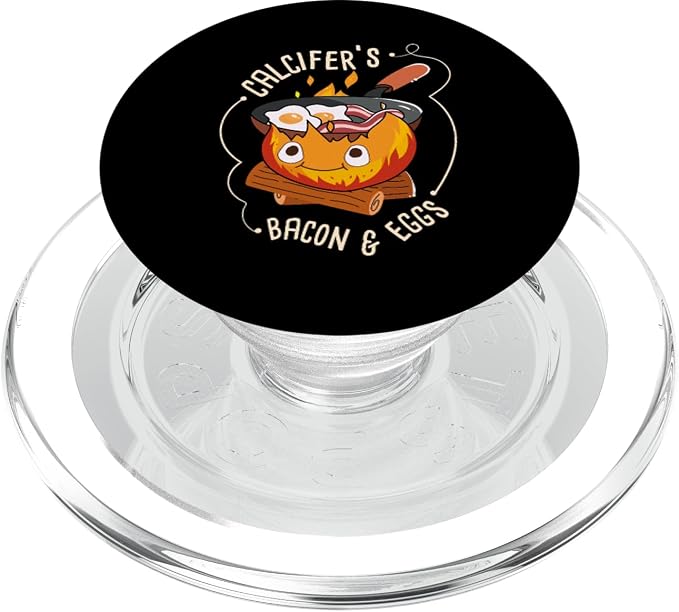 Calcifers Bacon and Egg I Camping Cooking I Bacon PopSockets Adhesive PopGrip