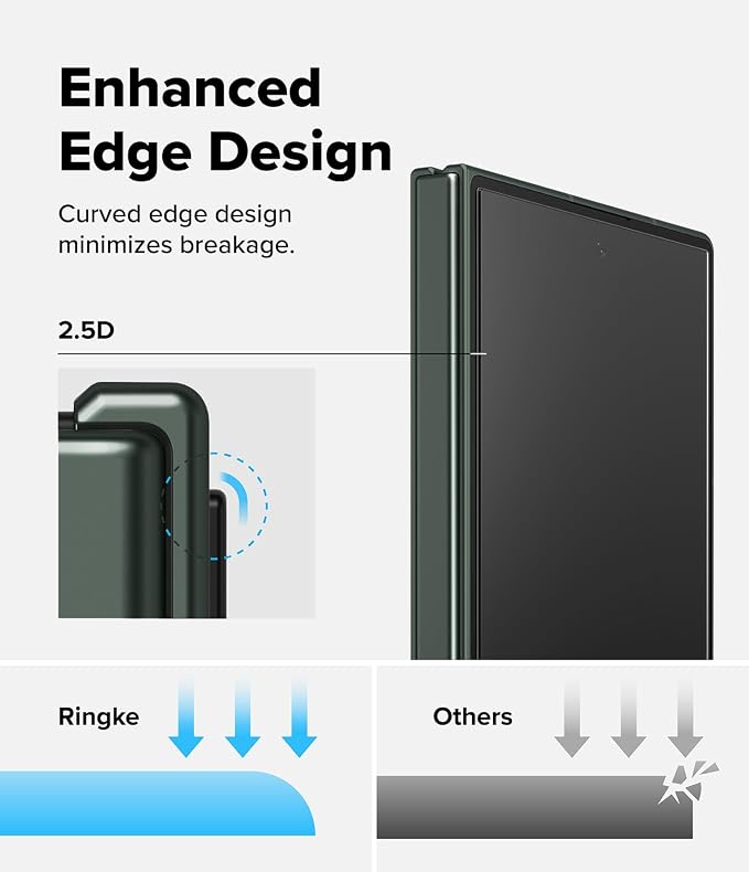 Ringke for Samsung Galaxy A35 5G Screen Protector [Easy Slide 2 Pack] | Easy Installation with Alignment Tool Case Friendly Premium 9H Hardness Tempered Glass