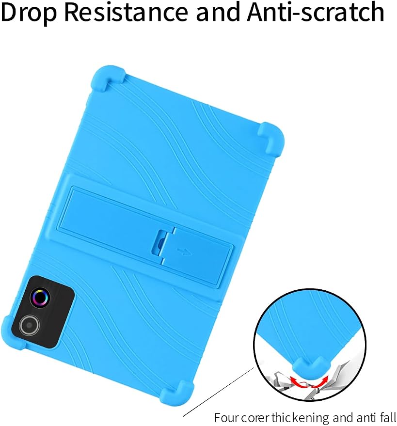 for Jeazans Jzpad-A10Pro Tablet 10 Inch Android Tablets CaseBOVUGAC Soft Silicone Adjustable Stand Shockproof Kids Friendly for Jeazans A10Pro Tablets(Black)