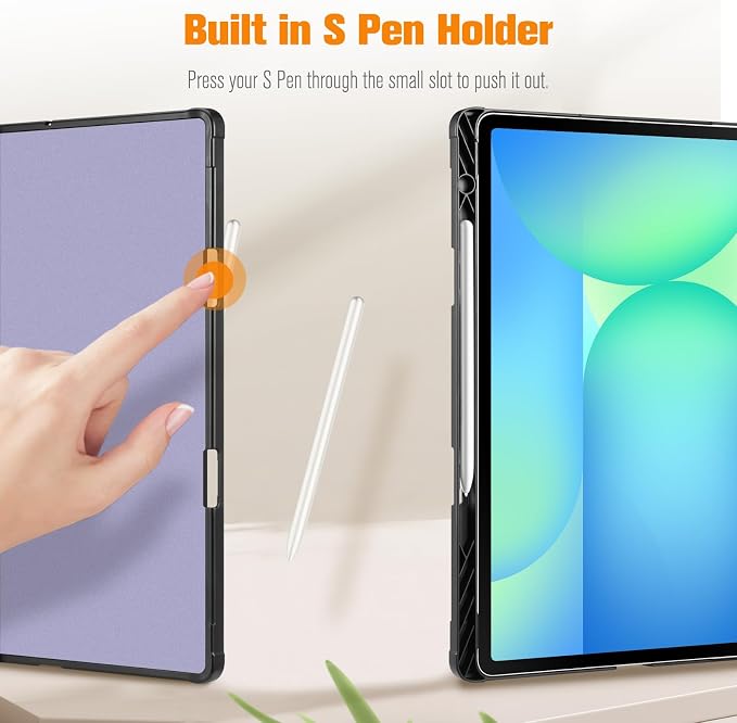 Fintie Portfolio Case for Samsung Galaxy Tab S10 FE Plus 13.1'' 2025 Black | Model (SM-X620/X626) Multiple Angles Business Cover with Pocket Built-in S Pen Holder