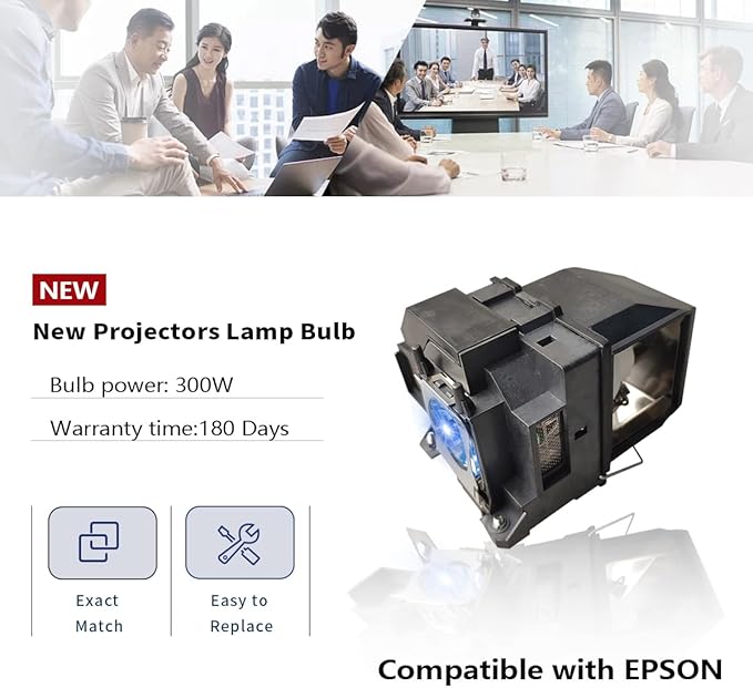 ELP LP95 Replacement Projector Lamp Bulb Compatible with Epson EB-2055/2250U/2250/2255U/2265U/2245U/2155W/5510/5530U, H814A, H814B, H814C, H815C, H816A, H817B, H818C, H820A, H821B, H824A Projectors