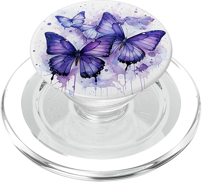 butterfly aesthetic purple butterflies nature blue PopSockets Adhesive PopGrip