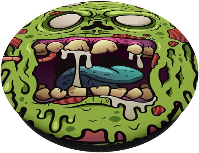 Slimey Horror Movie Zombie Face PopSockets PopGrip: Swappable Grip for Phones &amp Tablets PopSockets Adhesive PopGrip