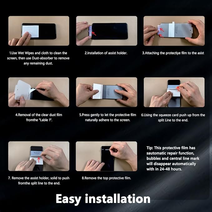 for iPhone 17 Pro Max Back Screen Protector Flexible Film Not Glass with Camera Lens Protector 2+2 Pack Self-Healing Anti Scratch HD Clear Soft TPU Protective Hydrogel Film