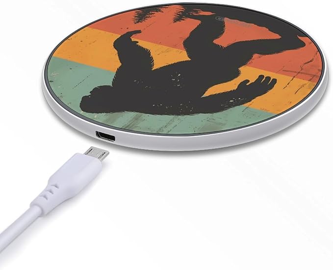 Bigfoot Vintage Sasquatch Wireless Charger Portable Charging Pad | LightweightAll Smartphone