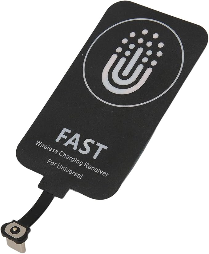USB C Wireless Charging Receiver 10W Magnetic Charging Back Patch | Magnetic Charging Adapter for Smartphones Ultra Thin ABS Charging Back Patch with Type C Wireless Charging Receiver for And