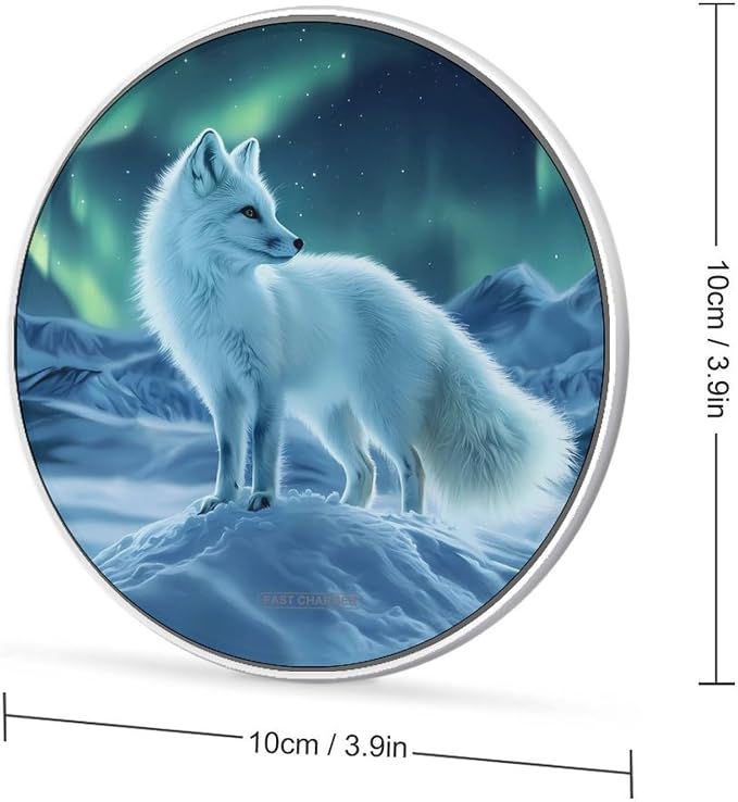 Foxes Winter Wildlife Wireless Charger Portable Charging Pad | LightweightAll Smartphone