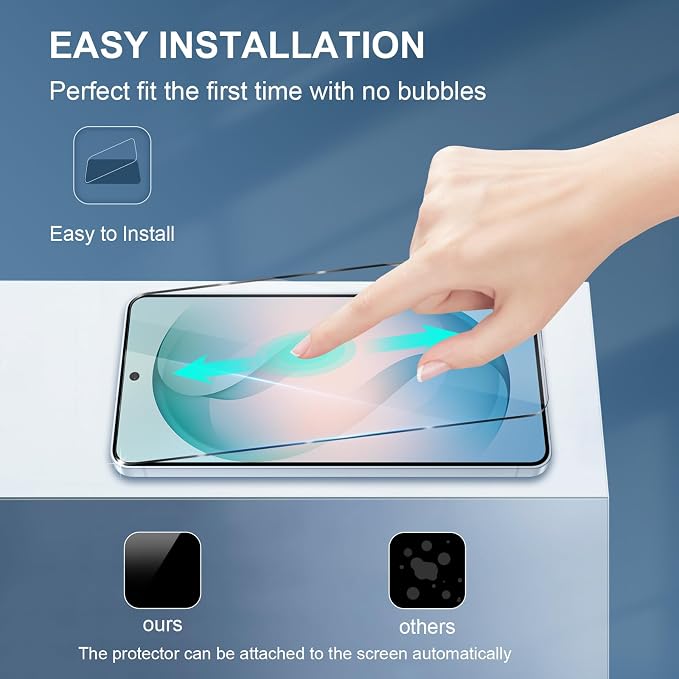 GiiYoon-3 PACK Screen Protector for Samsung Galaxy S26 Tempered Glass [HD Full Coverage] [Easy Installation] [Scratch Resistant] [9H Hardness] Protective Film