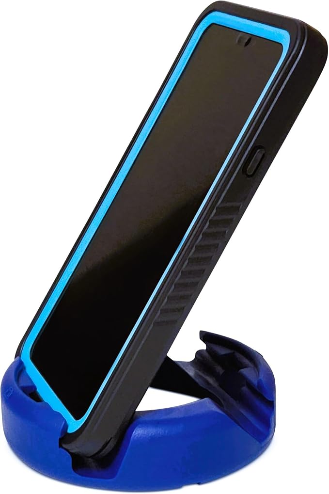 GoDonut Plus+ - Smartphone and Tablet Stand - Compatible with Lager Cases with Charging Port Access - for use at Work at Home Travel and on-the-go (Black)