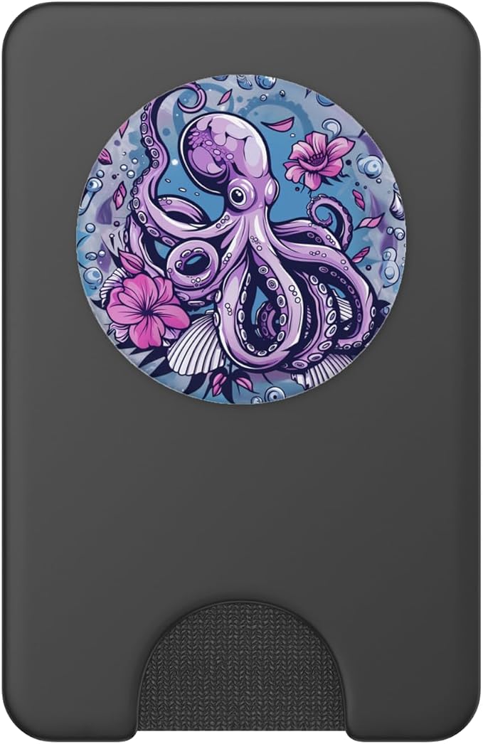 Purple Octopus PopSockets PopGrip for MagSafe