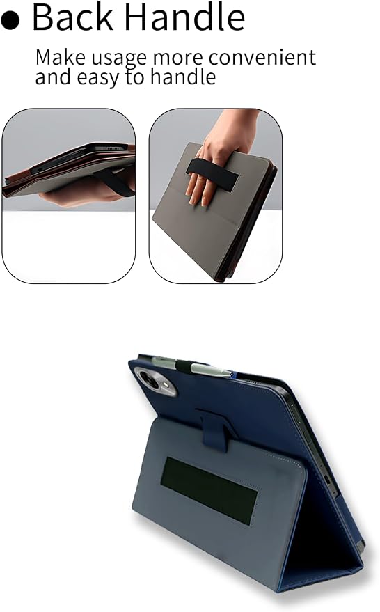 Case for UMIDIGI G9 Tab Tablet 11 Inch Android 14 2024 Upgraded VersionWUNIAK Premium Leather Business Folio Stand Cover with Hand Strap for TableBlack.