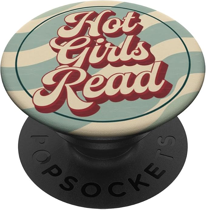 Hot Girls Read Retro PopSockets Adhesive PopGrip