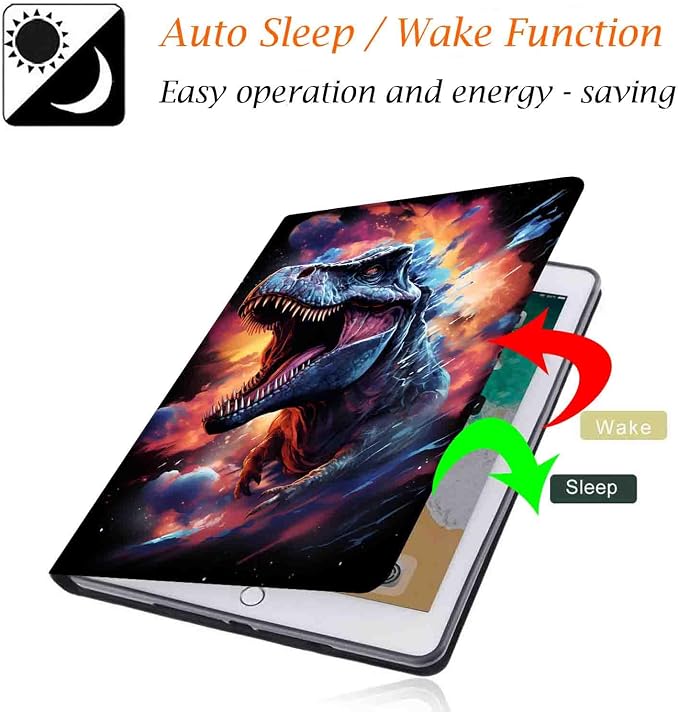 Case for Samsung Galaxy Tab A9 Plus 11 2023 Multi-Viewing Angles with Automatic Sleep/Wake Function for Samsung Galaxy A9+Tablet (SM-X210/X216/X218) American Flag Wolf