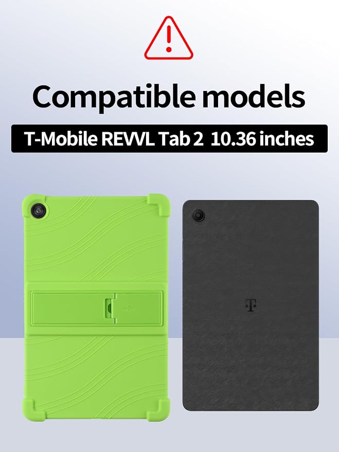 Case for T-Mobile REVVL Tab 2 10.1 Inch Tablet 2025 - Kid-Friendly Soft Silicone Cover with Adjustable Stand Compatible with T-Mobile REVVL Tab 2 5G 10.1 (Black)