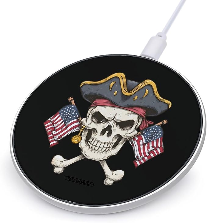 USA Skull Wireless Charger Portable Charging Pad | LightweightAll Smartphone