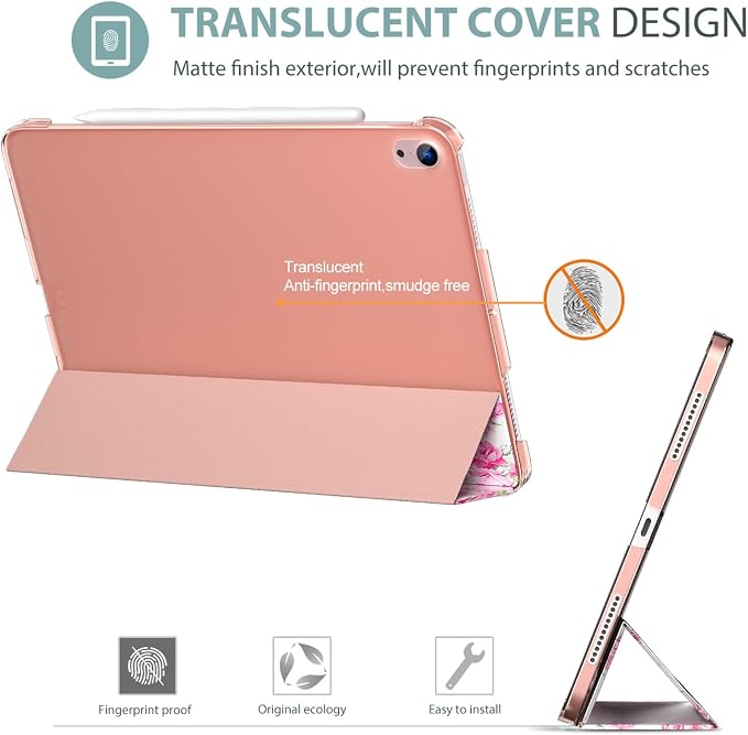 ProCase Smart Case for iPad Air 11-inch M4/M3/M2 &amp Air 10.9 5th/4th Gen | Hard Back Cover with Auto Sleep/Wake Slim Lightweight Case for iPad Air 11 2026/25/24 &amp 10.9 2022/2020-Aqua
