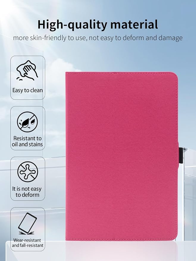 Case for DOOGEE U12 Tablet 12 inch Android 16 TabletsUYRUREL Leather Slim Folding Stand Cover with Hand Strap Magnet for Men Women Full ProtectionBlack.